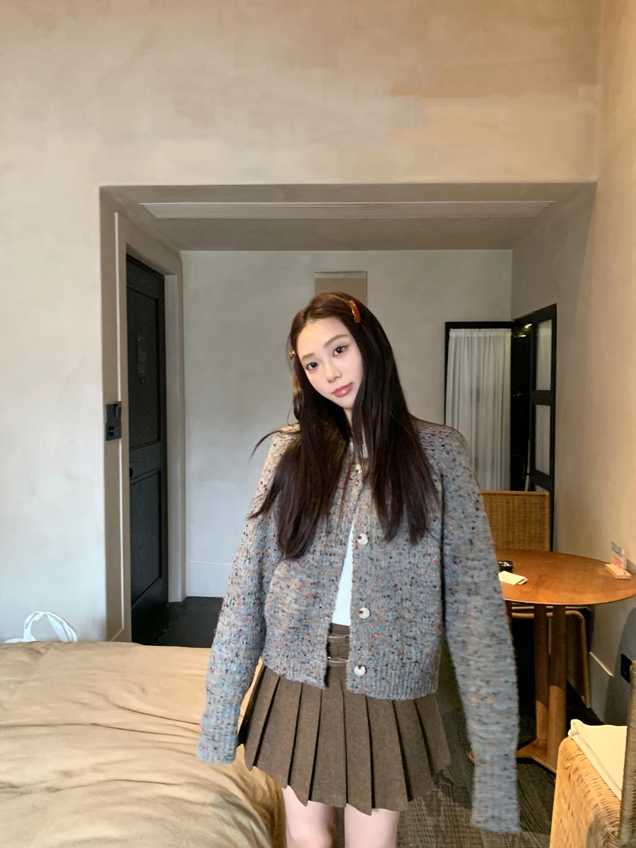 

Miu Series Woolen Plaid f Skirt Women's Autumn Winter New Sle High Waist A-Line ort Skirt Casual Sle with Inner...