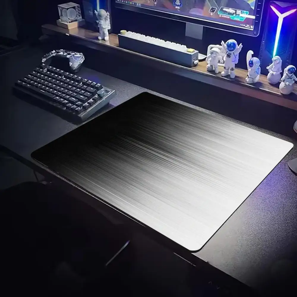 Small Size 45X50 Mousepad Motion Blur Stripes Gradient Line Art Non-Slip Rubber Base Mousepad For Laptop PC Office Gaming Decor