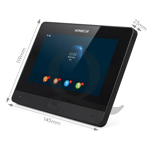 (Not Standalone) HOMSECUR Indoor Monitor 86733TM-B Auto Phone For HDK WIFI Video Doorphone Intercom Door Bell