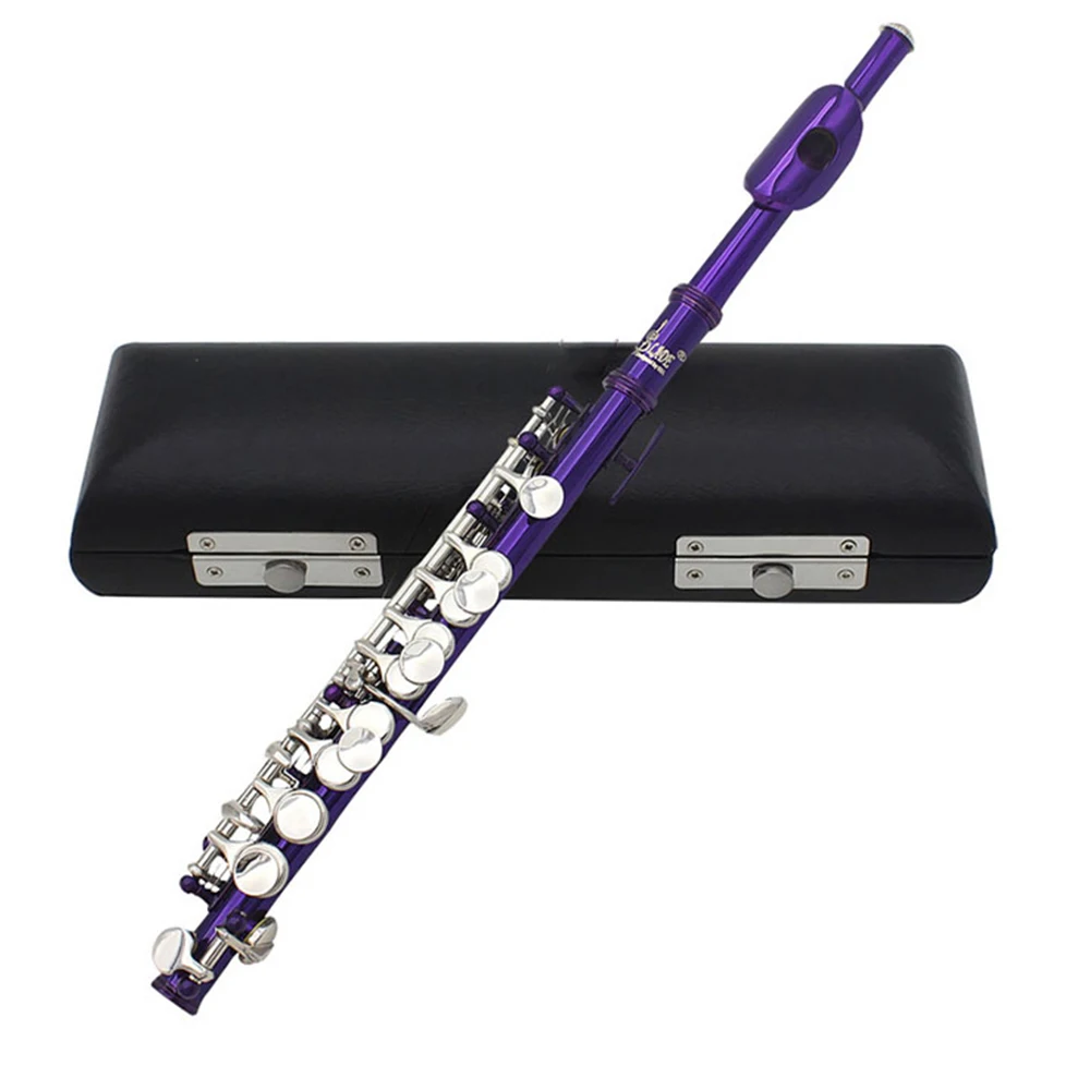 C Key Piccolo Half-size Flute Cupronickel Color Piccolo With Padded Leather Box Cleaning Cloth Stick Screwdriver Accessories