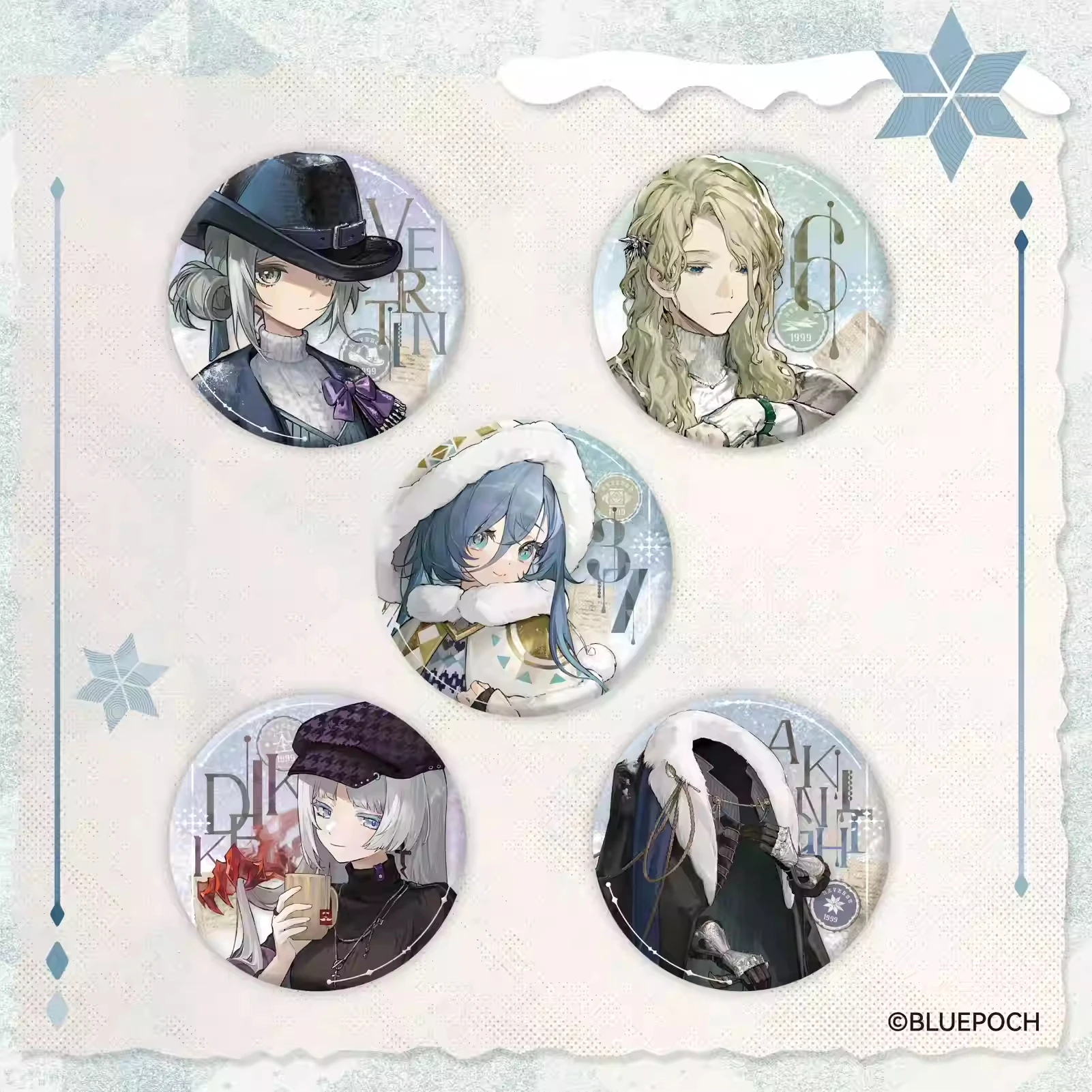 

Reverse:1999 Vertin Dikke A Knight Thirty-Seven Cosplay Anime Cartoon tinplate badge brooch Accessories Xmas gift