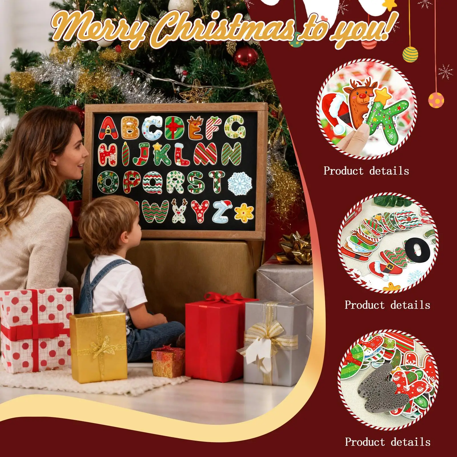 Lettere magnetiche Giocattolo prescolare Magneti da frigorifero per bambini Ragazzi Casa Scuola Aula Asilo Asilo Asilo Giorno di pioggia Viaggi