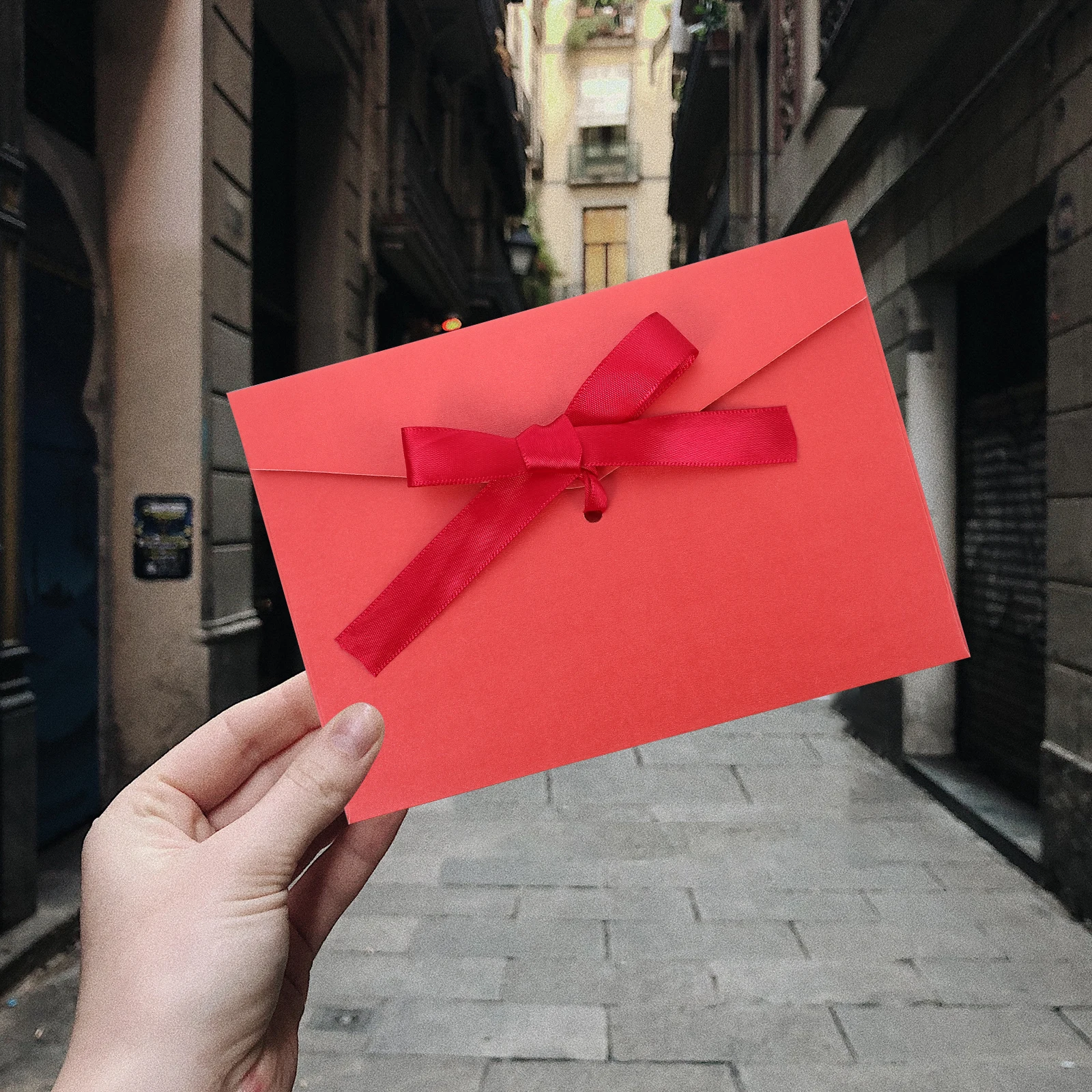 

8 Pcs Vintage Bowknot Envelopes High Grade Paper Smooth Surface Cards Postcard Storage Mailers Envelope