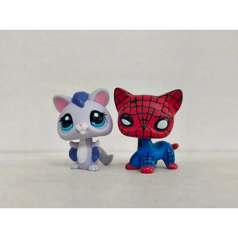 2pcs/lot LPS Toys Littlest Pet Shop Squirrel OOAK Cat Animal Figures #699