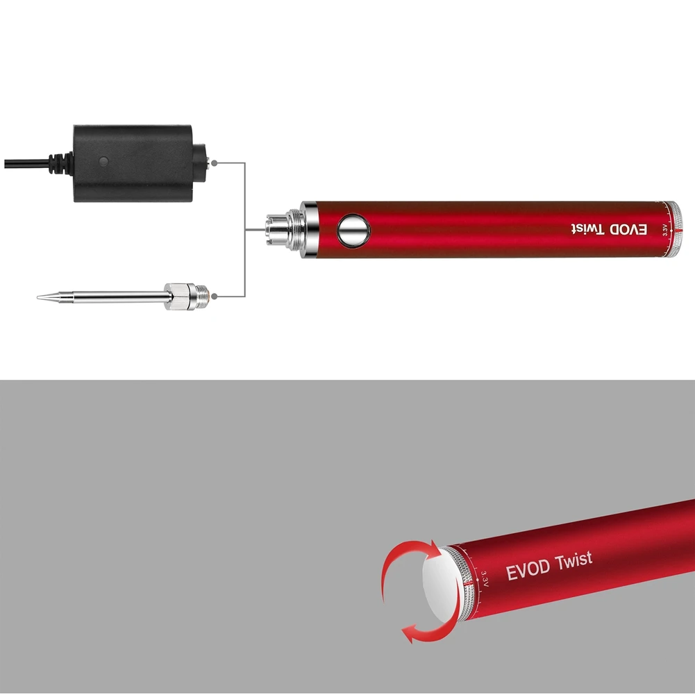 5V 15W Battery Powered Soldering Iron with USB Charge Soldering Iron Soldering Wireless Charging Solder Iron-Black