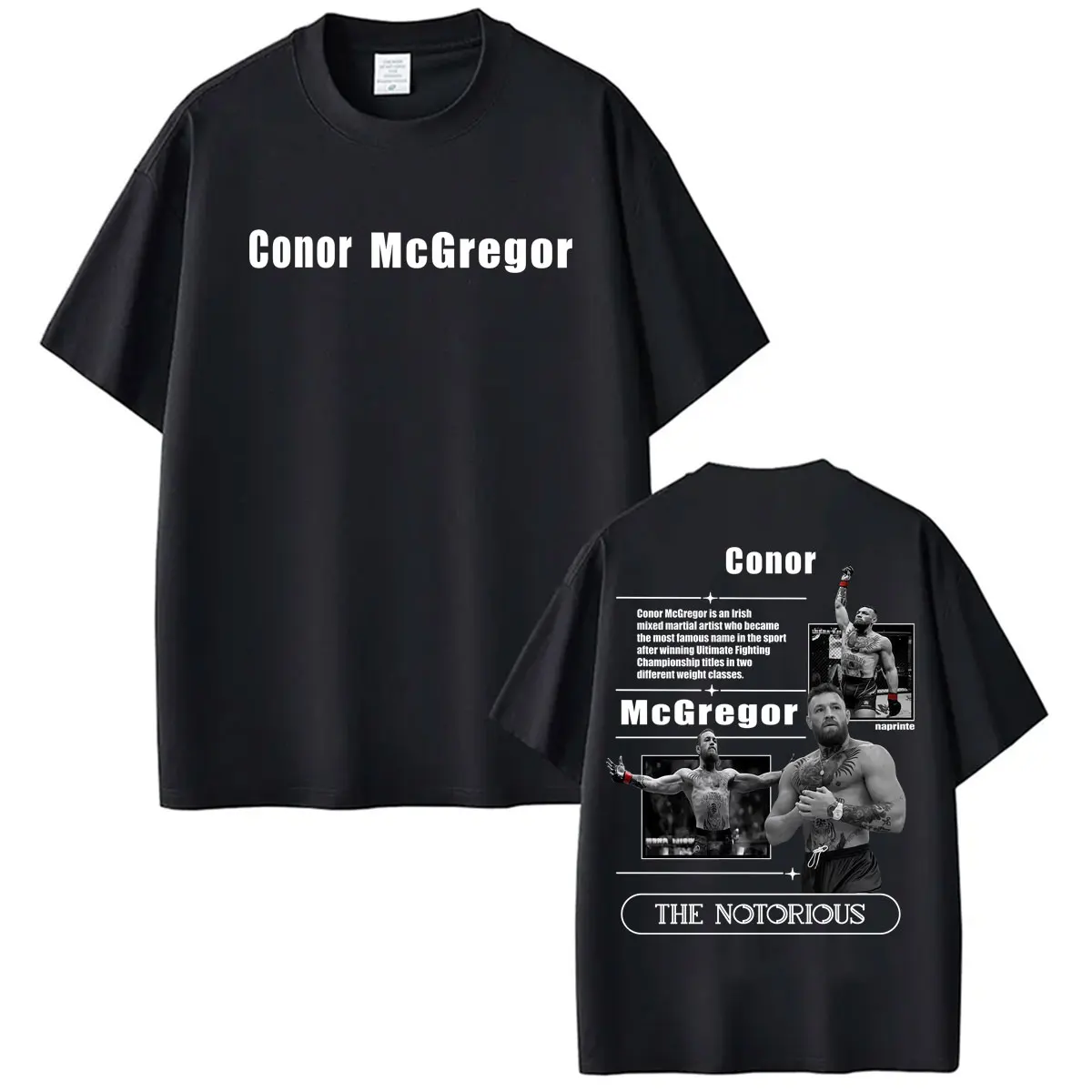The Notorious Conor McGregor Fan Gifts T Shirt Men's Clothing Harajuku Violence Aesthetic T Shirts 100% Cotton Oversized T-shirt