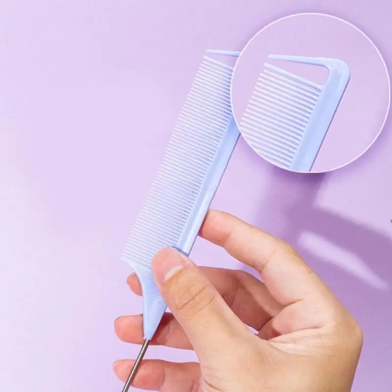 

Hair Comb Anti-Static Tail Comb Carbon Fibre Metal Comb Pin Tail Comb Heat Resistant Salon Tail Parting Comb