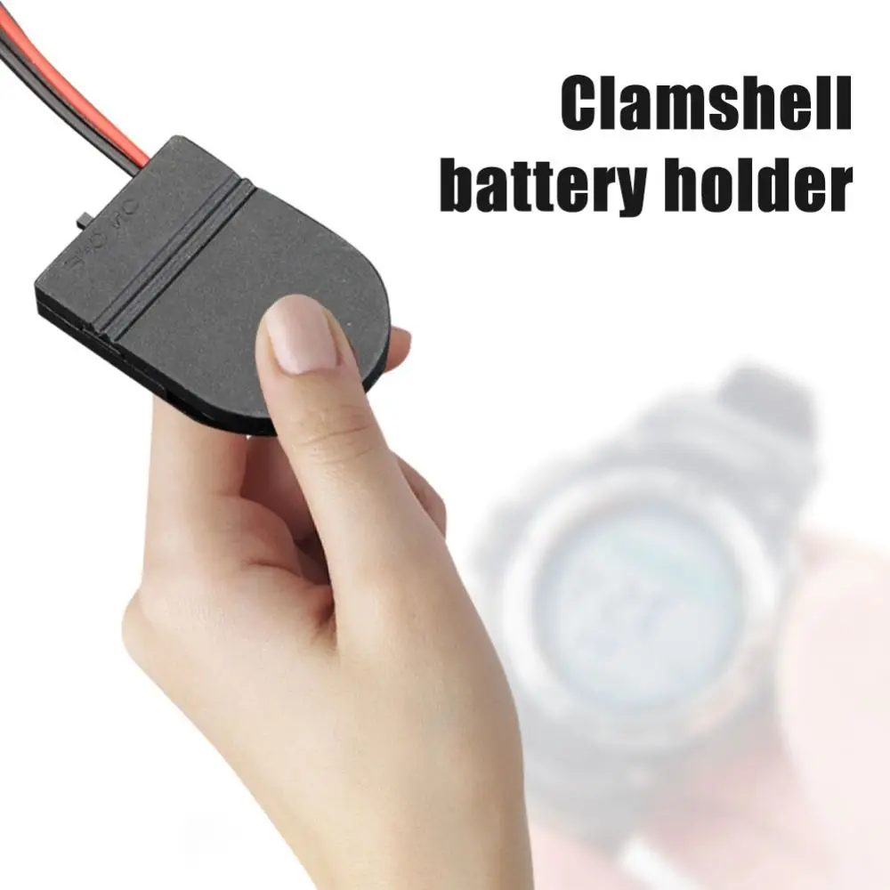 1/2/5pcs Plastic Tool Parts With ON/OFF Switch CR2032 Case Cover Battery  Holder Button Coin Cell Battery Storage Box
