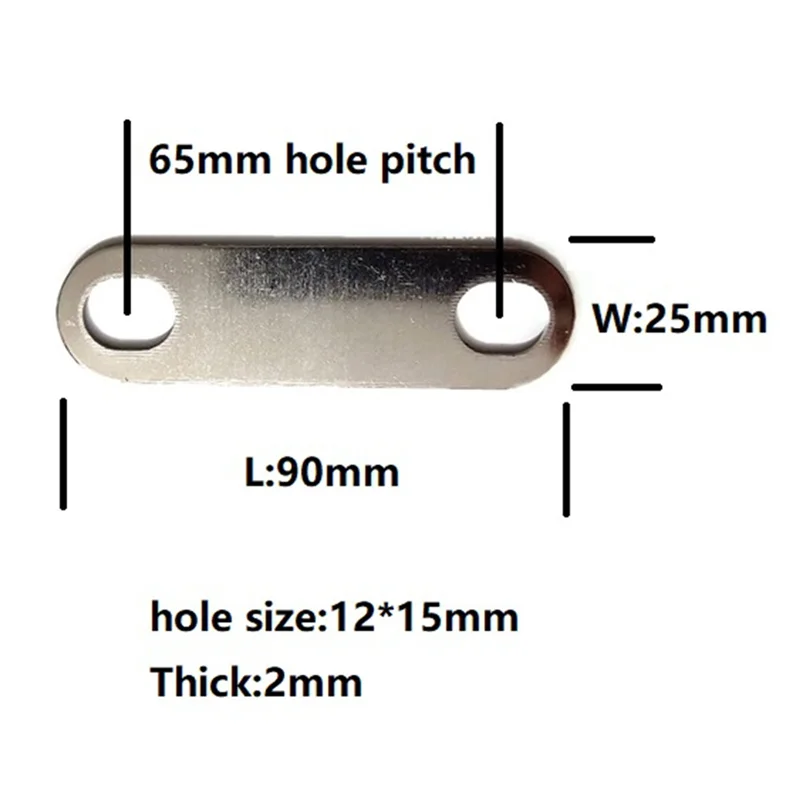 New-20Pc LTO Bus Bars Connector Posts Straps Clips 65Mm Hole Central Pitch Oval Hole For Yinlong 66160 Lithium Titanate Cell
