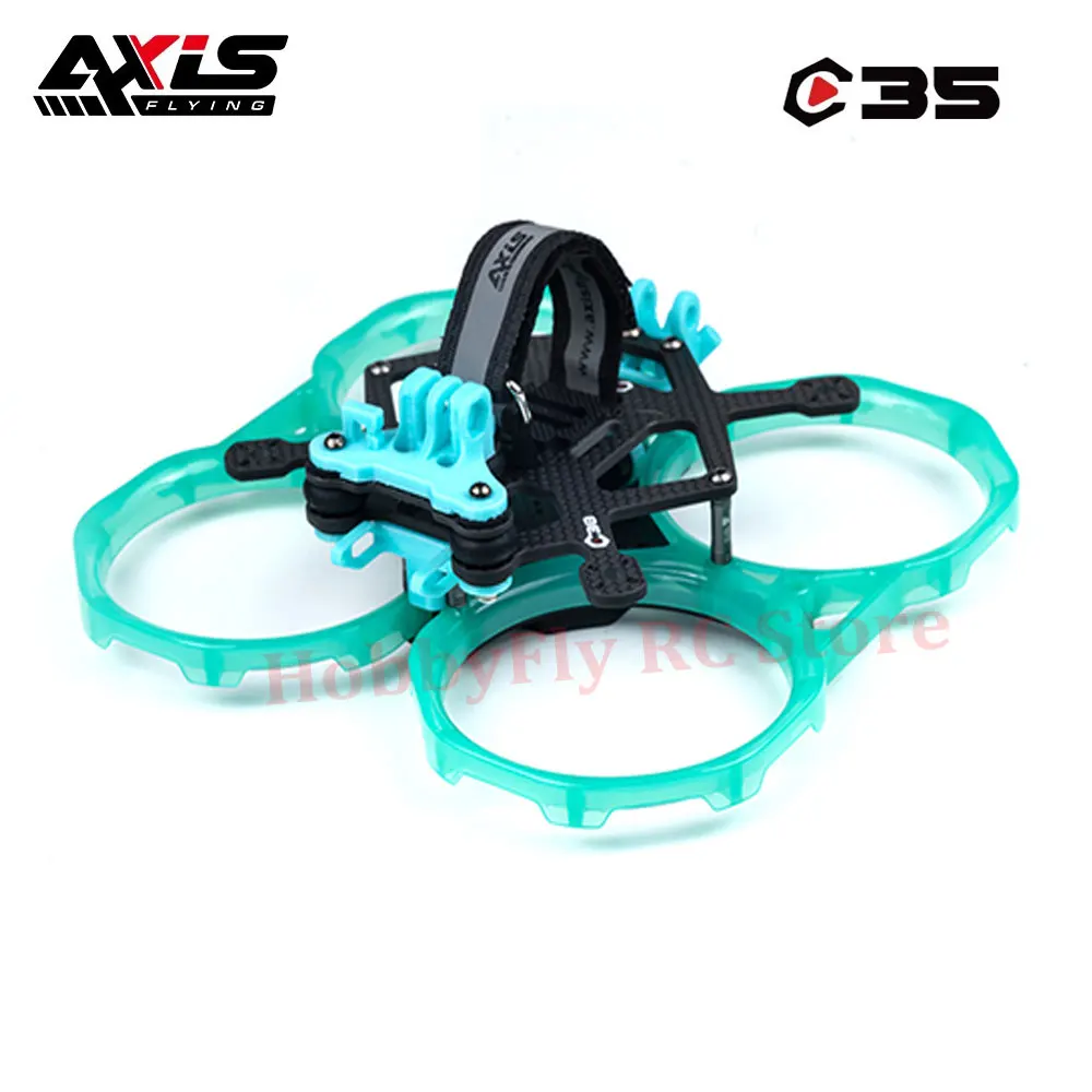 Axisflying C30 138mm 3,0 cala/C35 152mm 3,5-calowy osłona śmigła ramy Cinewhoop z włókna węglowego do dronów kineon Freestyle RC FPV