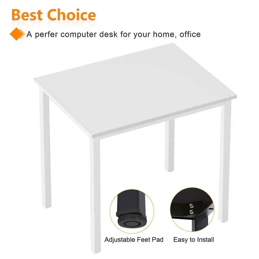 Small Computer Desk for HomeampOffice 31.5 Length Small Writing Desk Gaming Desk Students Laptop Use, White Color Desktop amp Wh