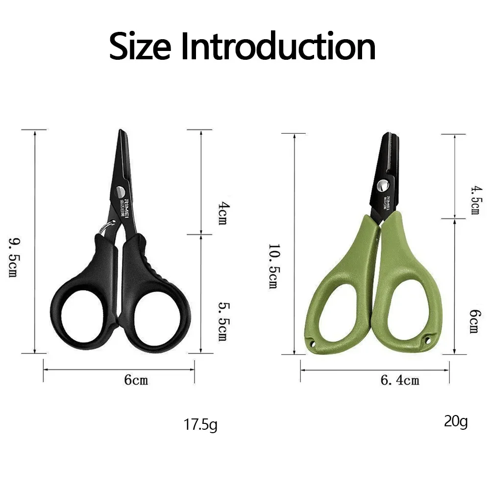 Titanium Coating Fishing Gear Scissors Plier Cutter PE Braid Line Stainless Steel Scissors Outdoor Multifunctional Fishing Tool