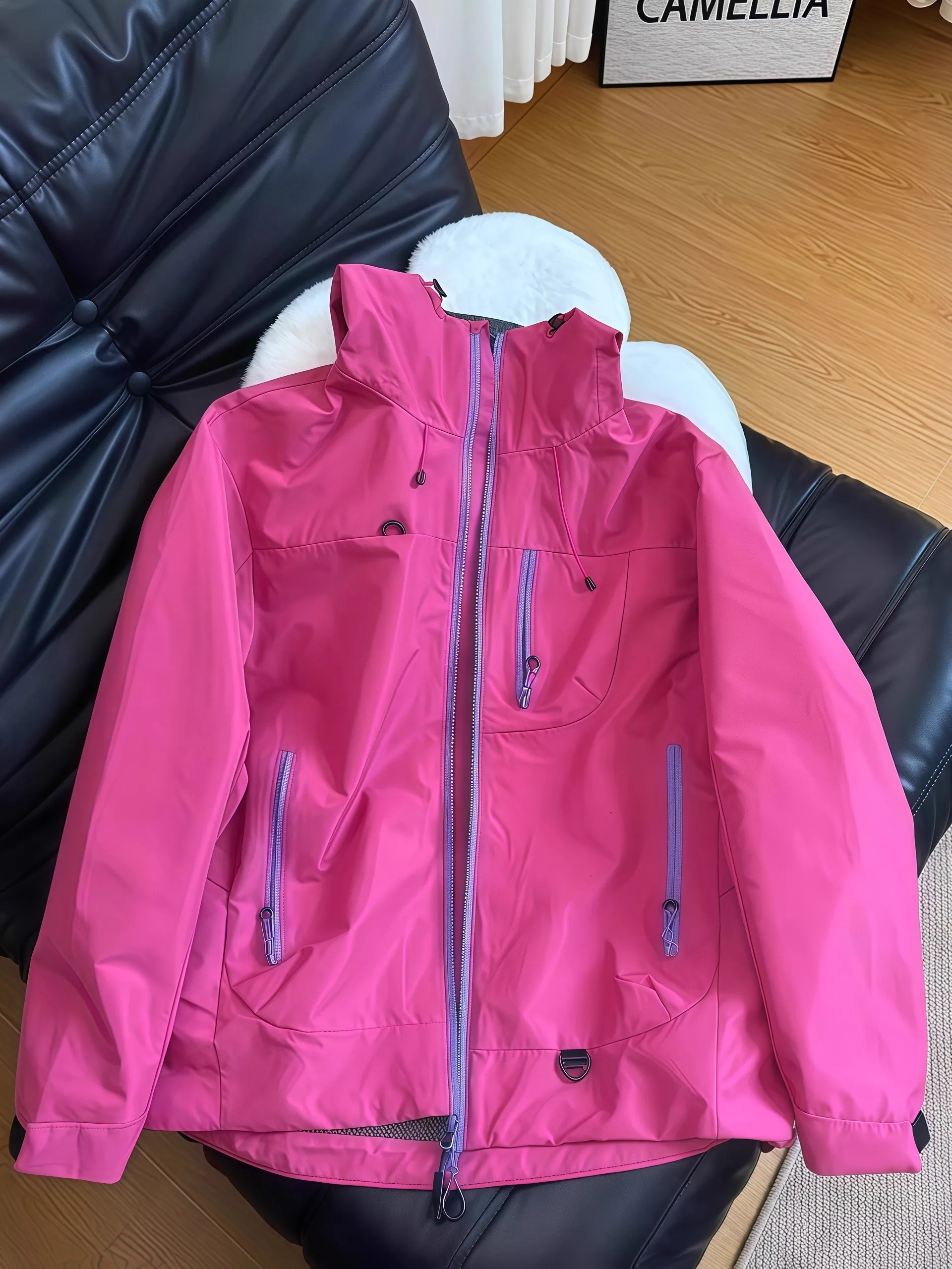 

Casual American Sle Men's Outdoor Climbing Jaet Waterproof Windproof Hooded Coat Functional Sportswear Ox Fabric Long...