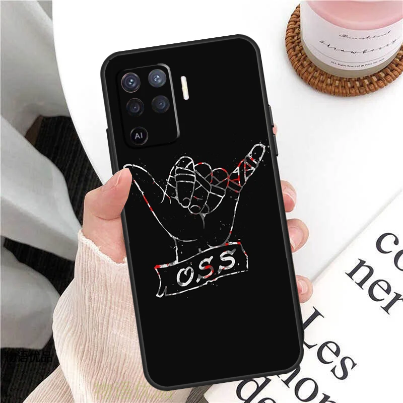 BJJ brasileño Jiu Jitsu funda para Oppo A38 A80 A60 A40 A78 A18 A98 A58 A96 A76 A16 A94 A74 A54 A15 A17 A57 A77 A5 Pro