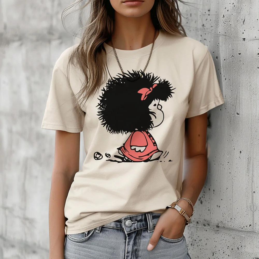 Mafalda tshirt women manga harajuku t-shirts female comic funny manga clothing