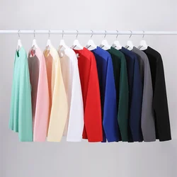 MRMT 2026 Brand New 220g Cotton Men's Long-sleeved T-shirt Loose Pure White Sweater Bottoming Shirt Autumn Clothes Men Clothing