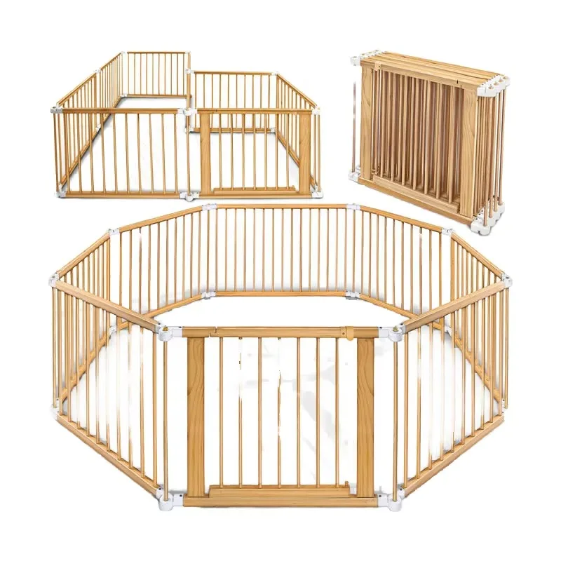 Fence, with door, foldable easily, with colorful acrylic bead play area