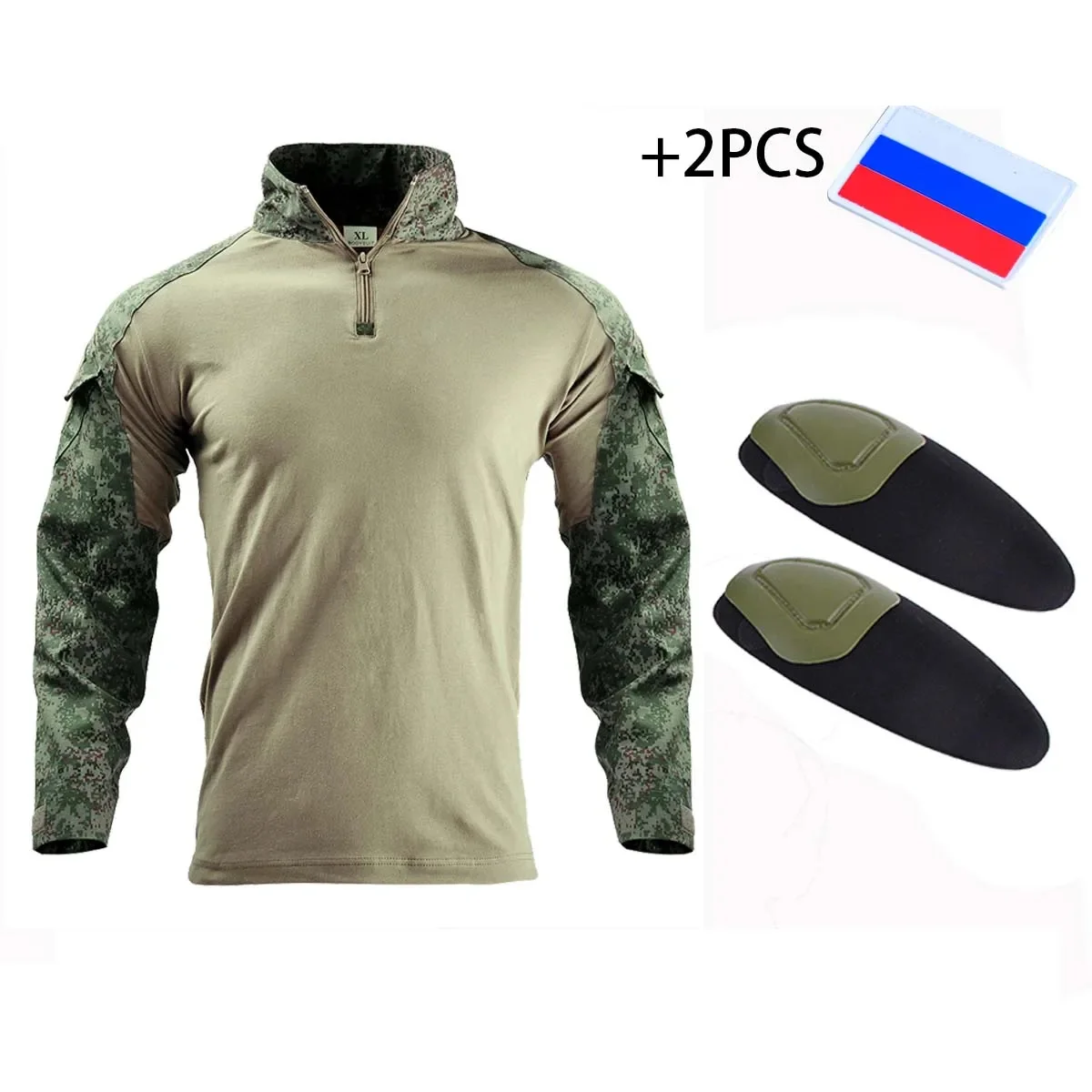 Russian Army Combat T shirt Men Clothing Long Sleeve actical -Shirt Windproof Cotton Military Shirt Man Hunt Airsoft Shirts