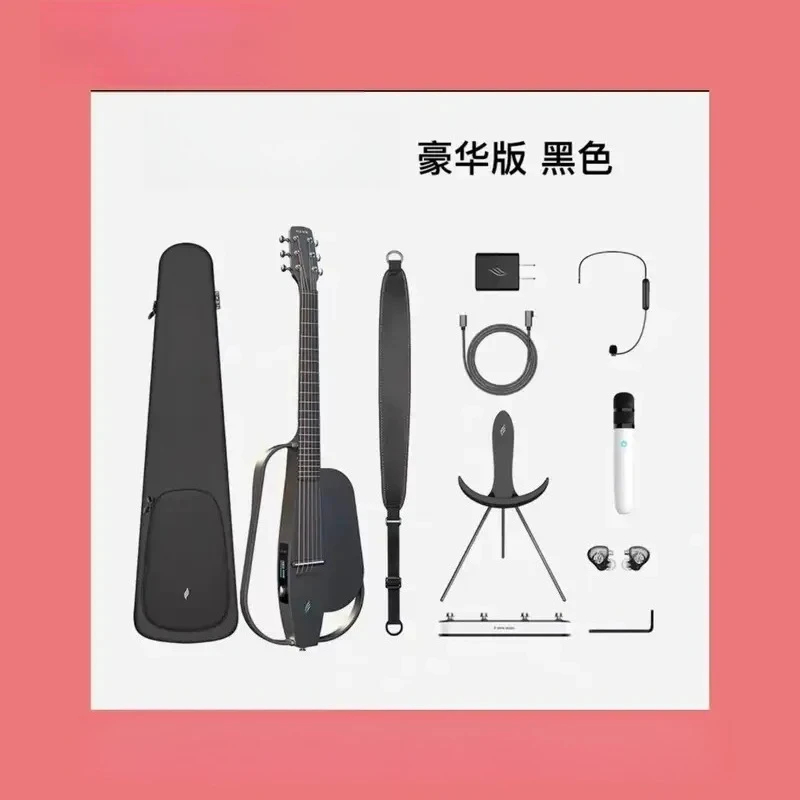 For NEXG-Smart Guitar With Case, Wireless Microphone, Audio , Strap, Charging Cable, Carbon Fiber, 38