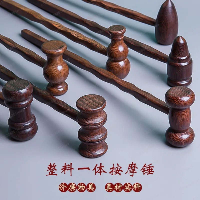 Manufacturer sells chicken wing wood massage hammer wooden back beater meridian shoulder neck beater back hammer meridian beater