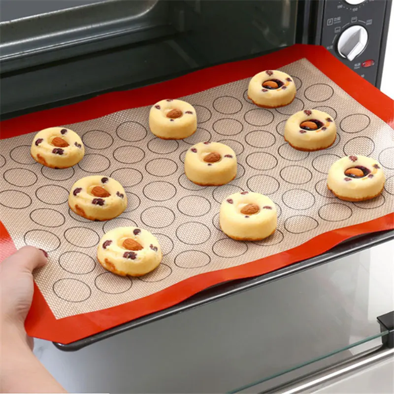 JCD Silicone Macaron Baking Mat Food Grade Bake Pans Macaroon Pastry Cookie Making Professional Grade Nonstick Kneading Mat﻿