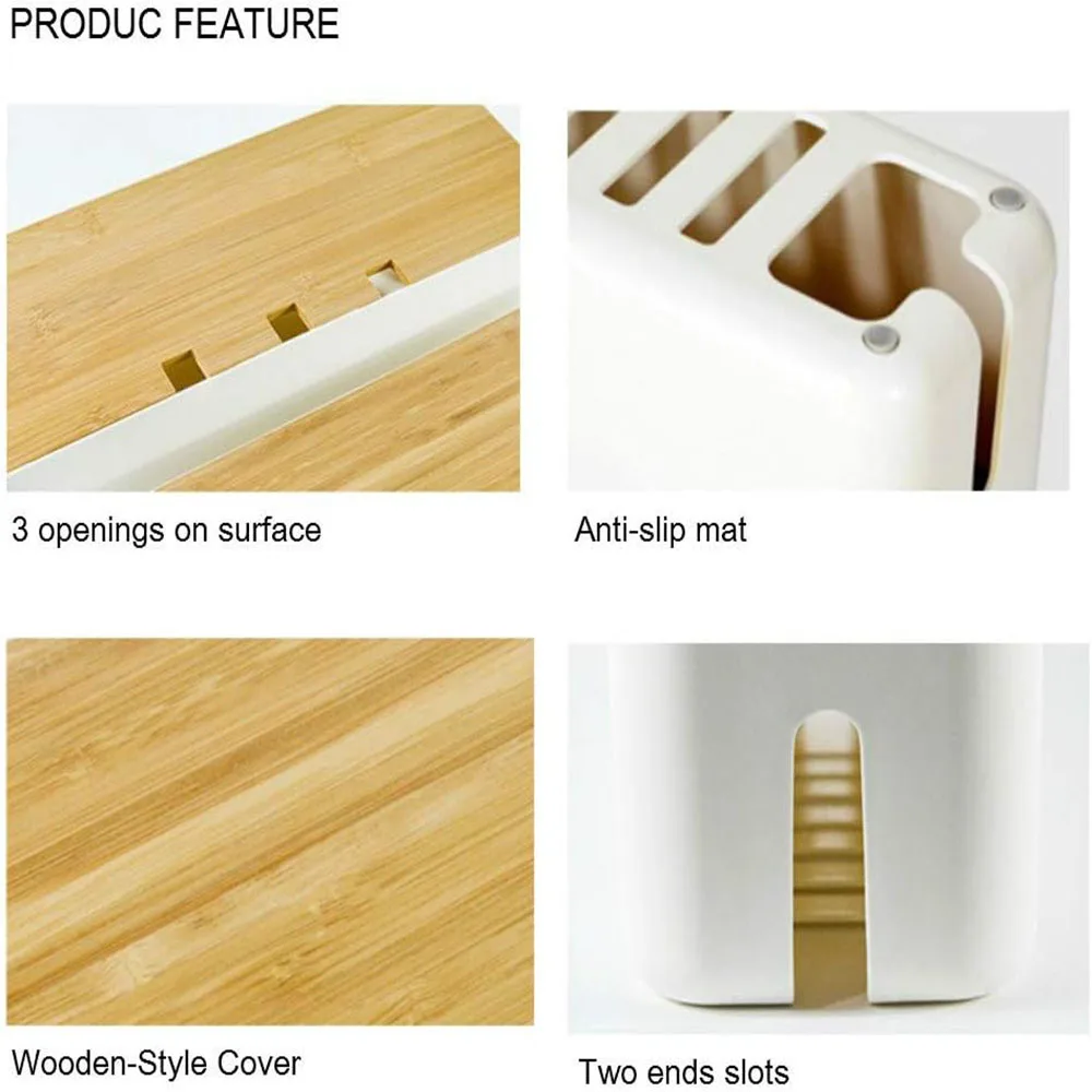 صندوق إدارة الكابلات لتنظيم الأسلاك الكبيرة لحماية عرام شريط الطاقة مع غطاء خشبي لمنظمات الكابلات