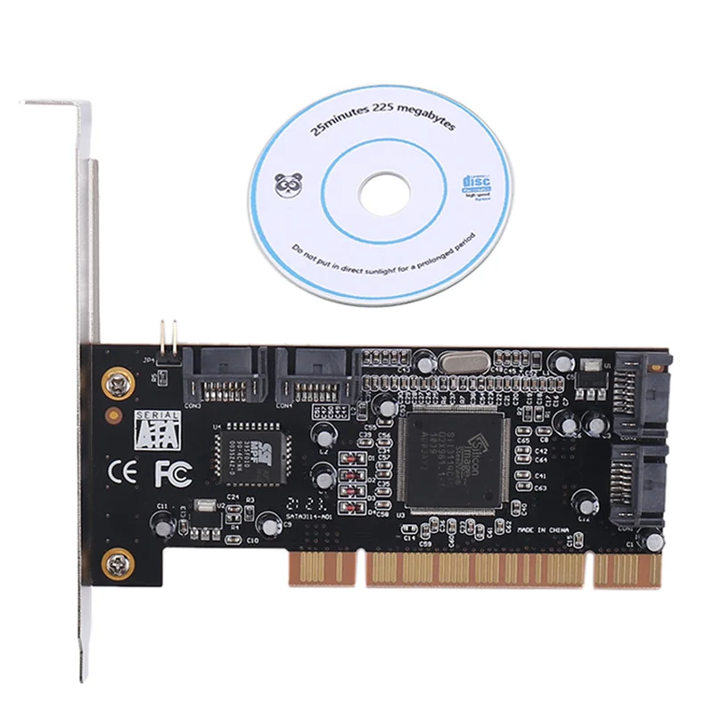 

Классическая 4-портовая карта RAID-контроллера PCI Expand Card 2.0 SATA II с чипом Sil3114 PCI Sata Внутренние порты Карта рейд-контроллера