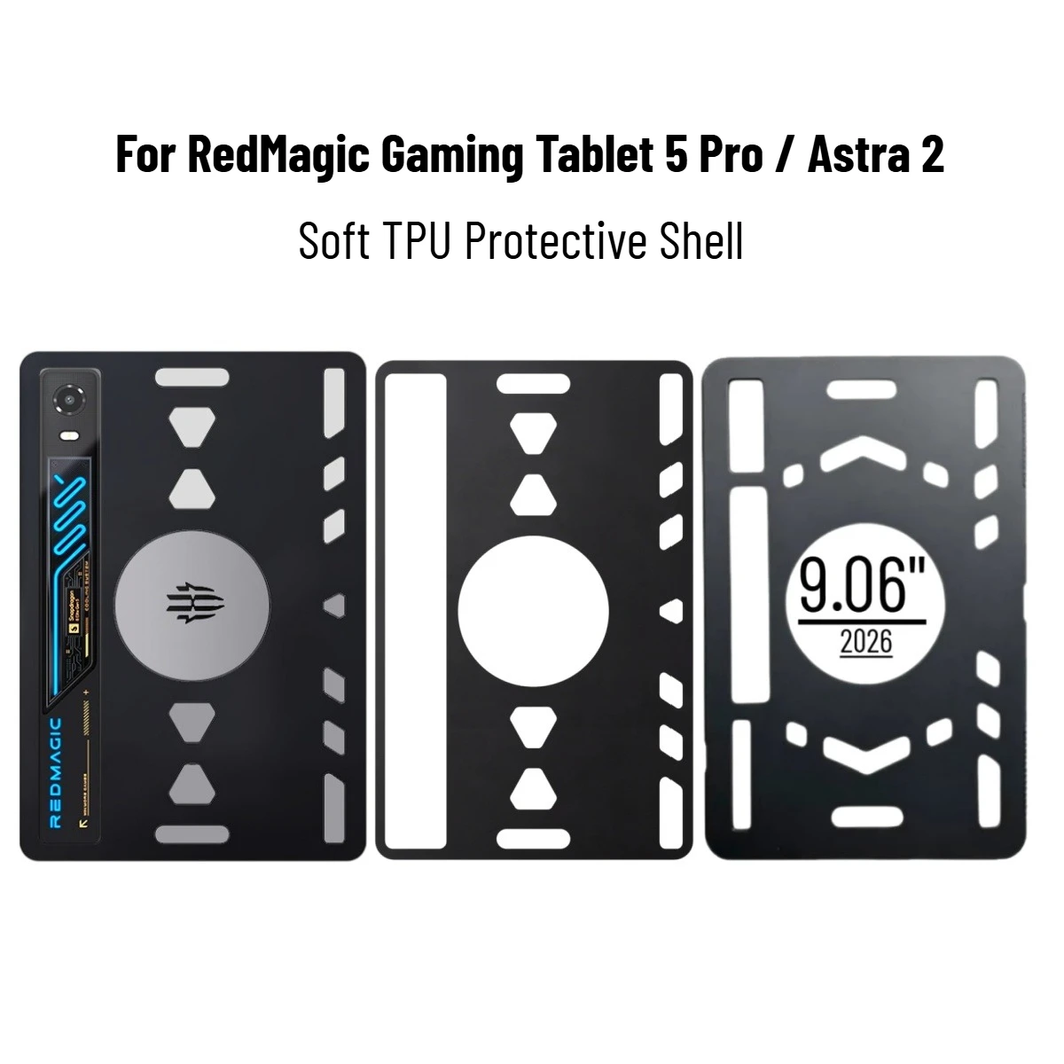 Flip TPU Cover for 2026 RedMagic Gaming Tablet 5 Pro Case Hollow Heat Dissipation for RedMagic Astra 2 Tablet 9.06