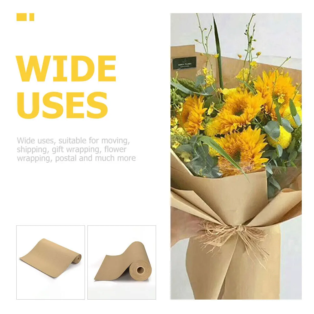

30 Meters Premium Kraft Paper Roll for Gift Wrapping Shipping Craft Postal Brown Packing Material Craft Paper Roll