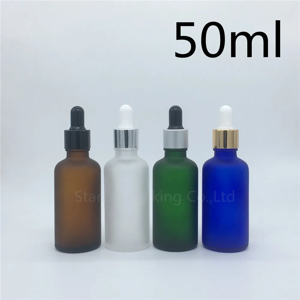 

Travel Bottle 240pcs 50ml Amber Green Blue Transparent Frosted Glass Essential Oil bottle, 50cc Glass Perfume Dropper Bottle