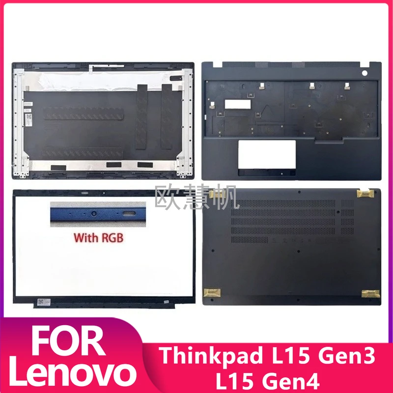 

T Replace Cover for Thinkpad L15 Gen3 L15 Gen4 Laptop LCD Back Top Cover Front Bezel Keyboard Upper Lower Bottom Case RJ45 Port