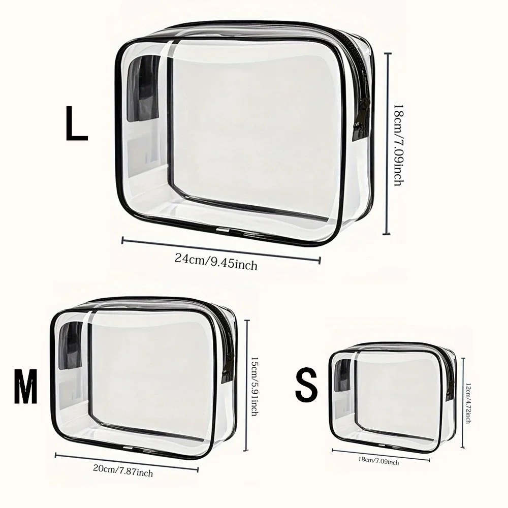 حقيبة تخزين إكسسوارات الشعر الشفافة مع سحاب، هدية للسفر والزفاف
