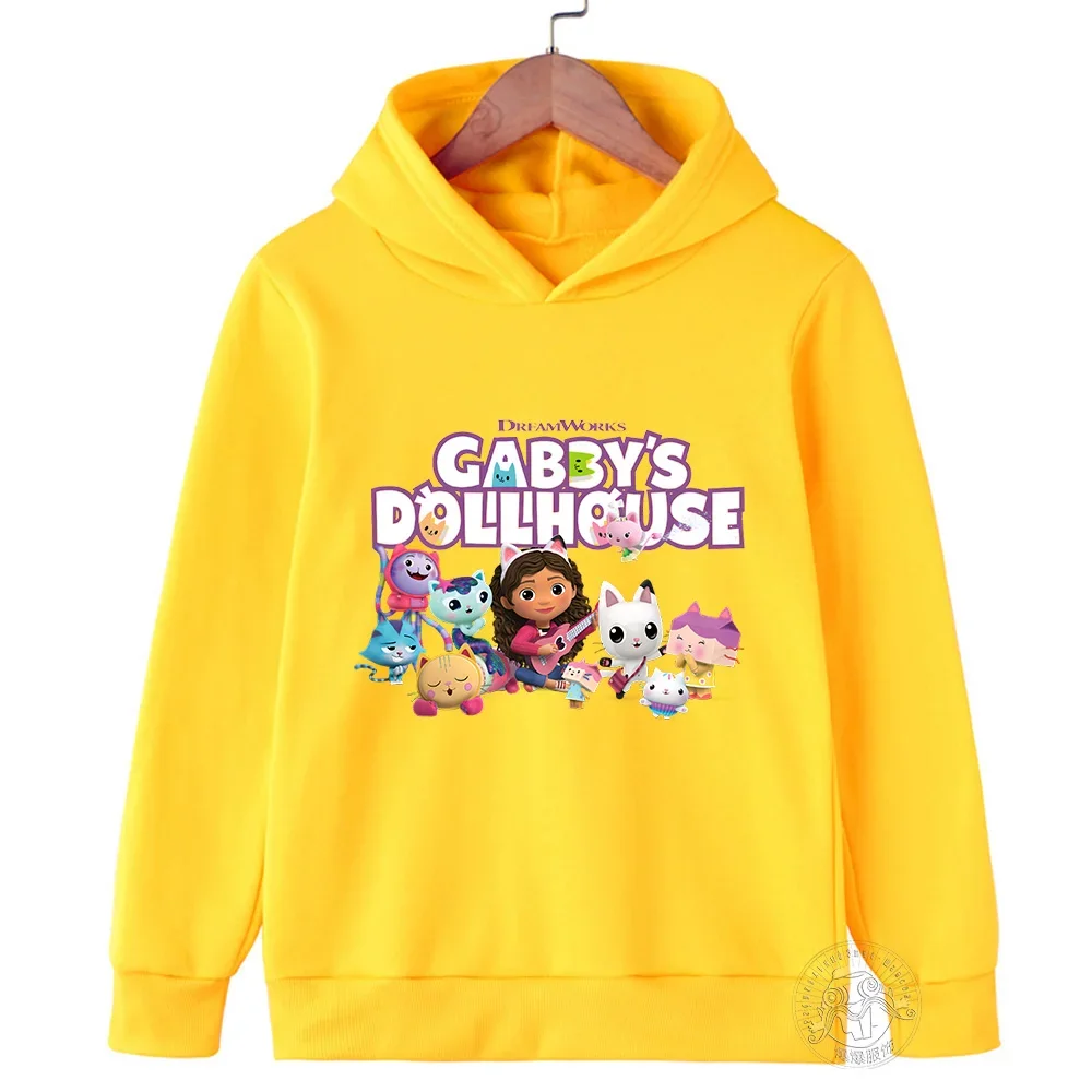 Gabby cat hoodie Preschool Doll House Clothing for boys and girls Long sleeved sport hoodies for fall and winter children's wear