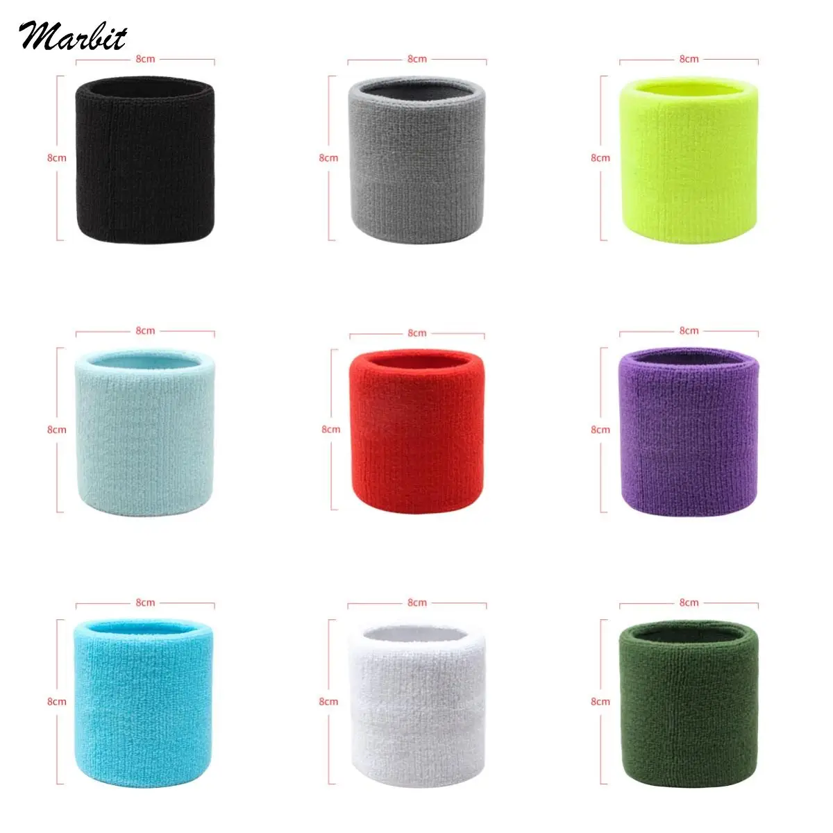 Cotton Wrist Support Band Tennis Wrist Guard Protector Strap Fitness Run Sweatband Gym Wristband Sport Bracers Sweat Towel Cuff