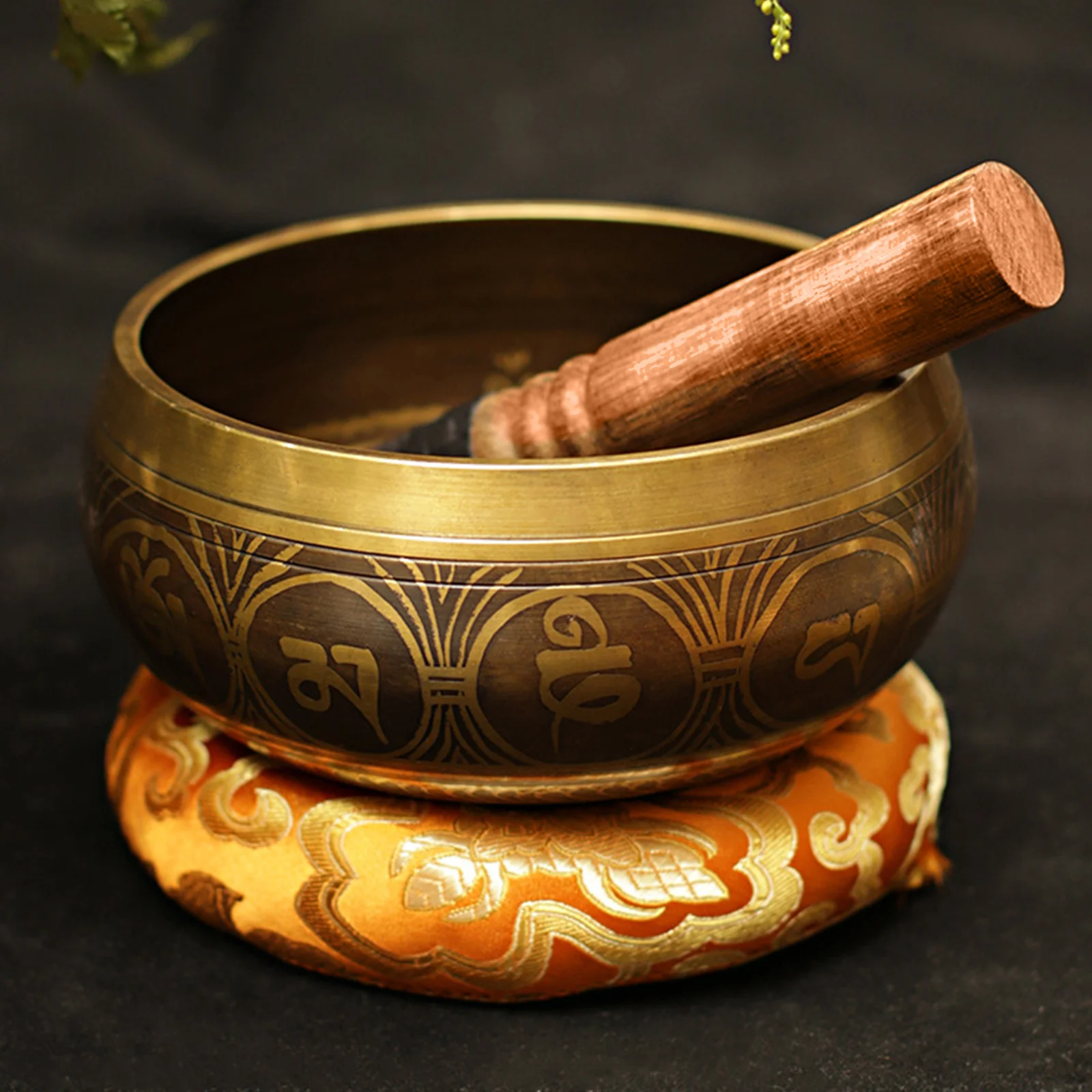

Wood Singing Bowl Mallet PU Wrapped Wooden Stick Lightweight Meditation Sound Bowl Parts Wooden Mallet
