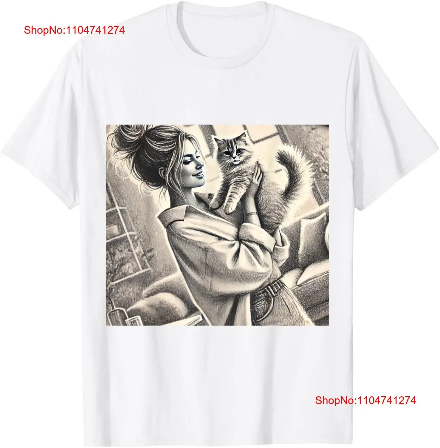 

Lovely cat T Shirt vintage Washed Stretched homme Breathable graphic Top For Everyday Wear Versatile fashion streetwear Unisex