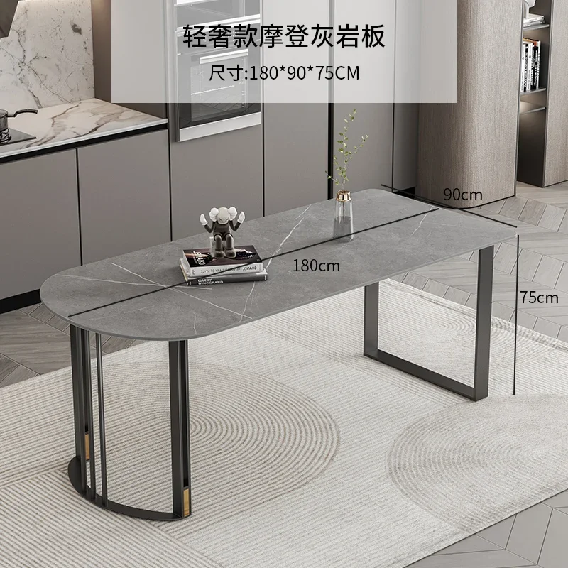 Garage Metalen Eettafel Marmeren Stands Grote Design Eettafel Italië Elegante Moderne Tafel Een Kribbe Ergonomisch Uniek Meubilair