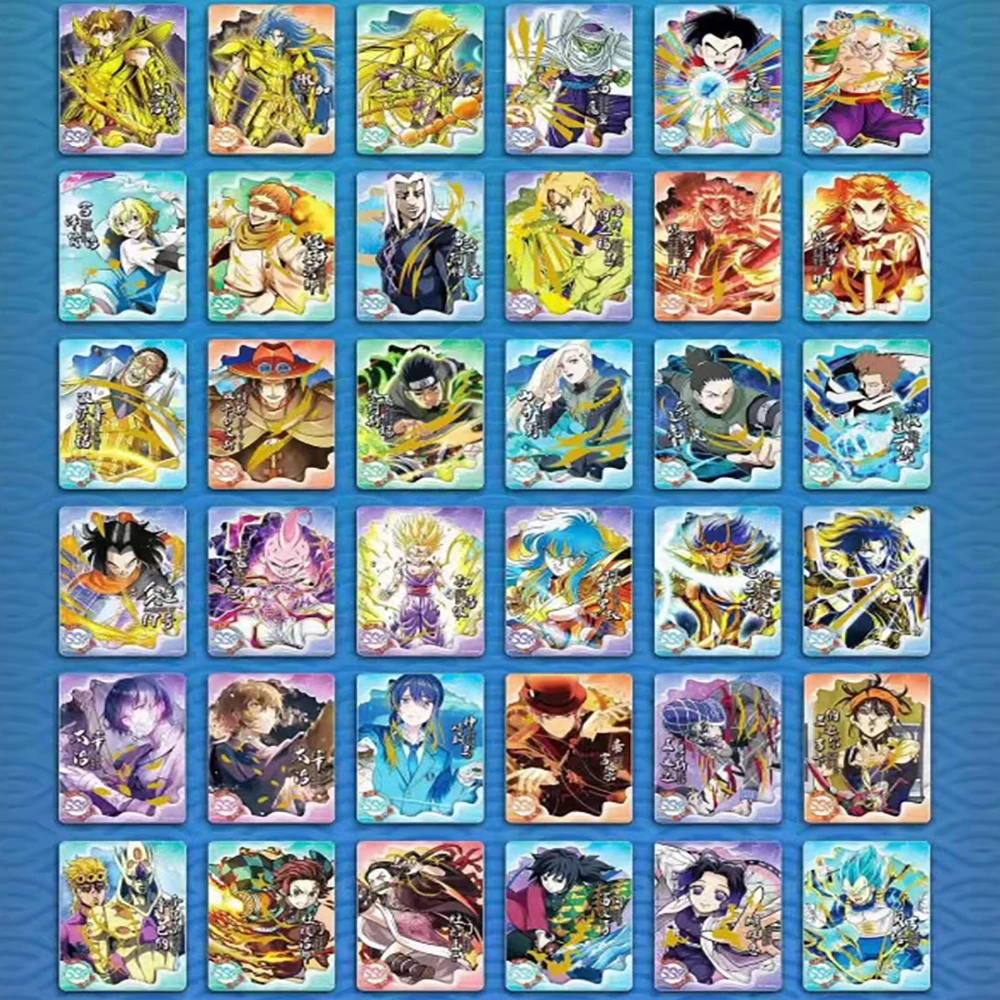 Hero Post Collection Cards Anime Movie Series Dragon Ball One Piece Naruto Demon Slayer Anime Characters Paper Hobby Gifts Toys