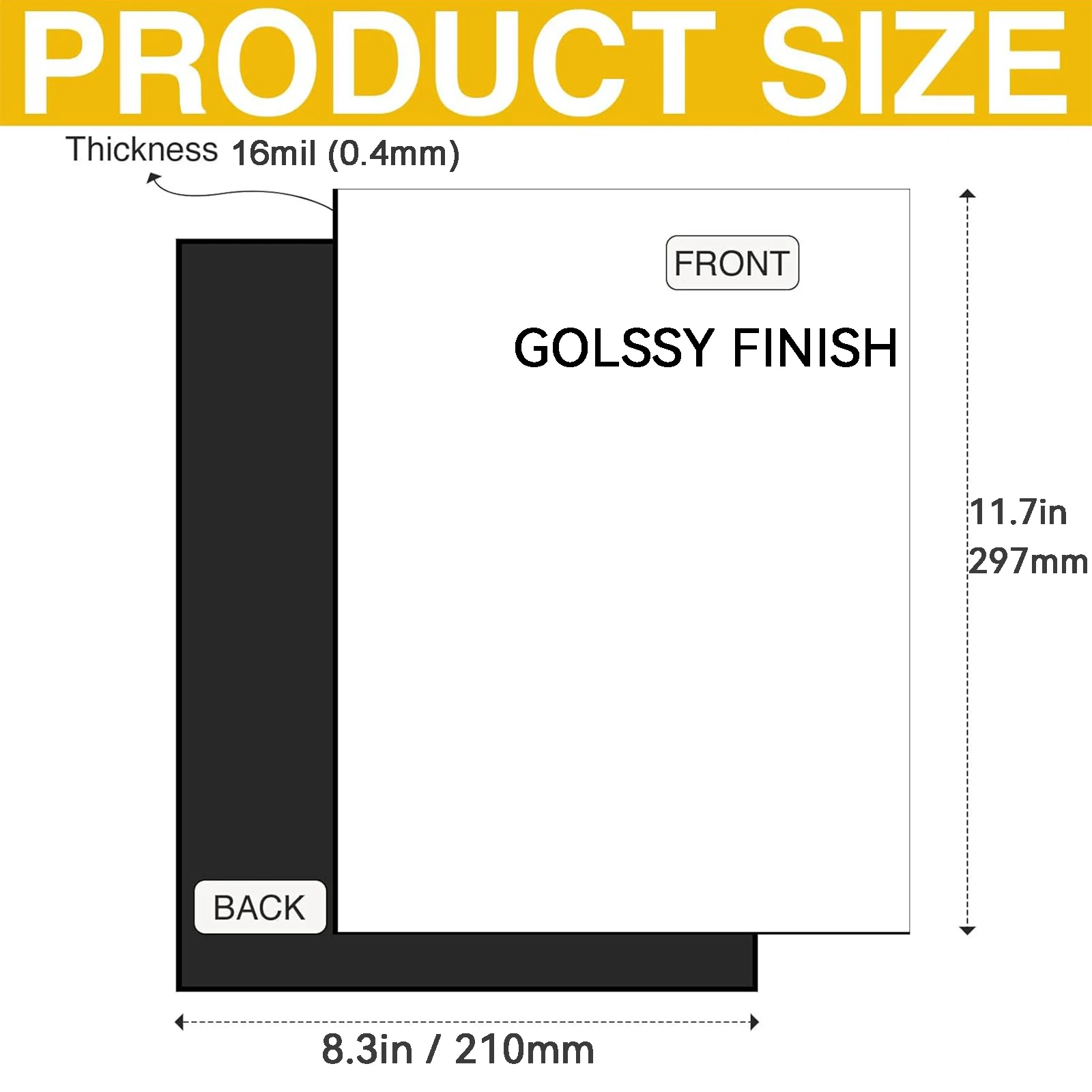 ESHANG Glossy/Matte Printable Magnetic sheets Non Adhesive 13.5mil Thick Magnet Photo Paper for Inkjet Printers