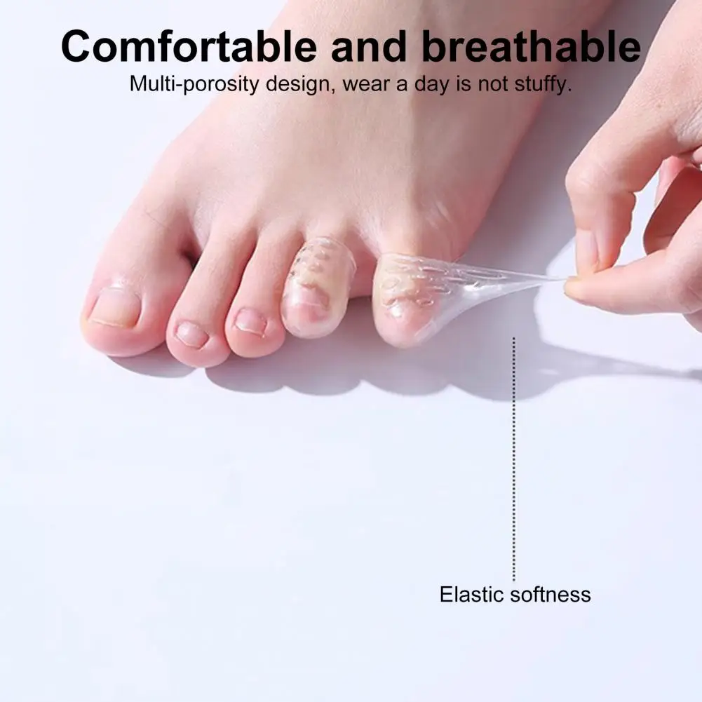 Ventilated Toe Shields 10/30/50pcs Silicone Toe Protector Set Breathable Gel Toe Covers for Corns Blisters Anti-friction Little