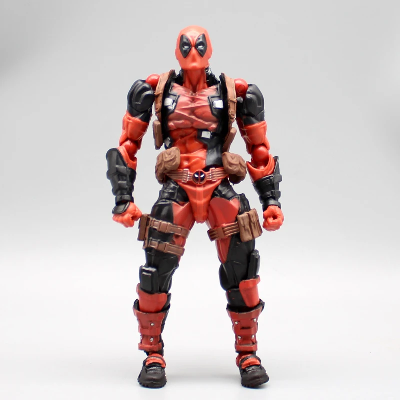 22cm Shf Deadpool Venom 3-Joint Mobile Marvel Anime Peripheral Handmade Model Trendy Play Desktop Ornament Toy Gift Doll Statue