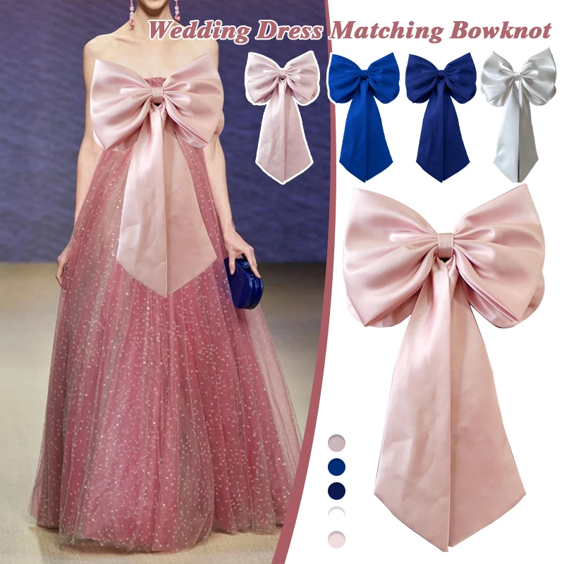 30 ซม. Handmade ที่ถอดออกได้ Bowknot ขนาดใหญ่พร้อม Pin - เหมาะสําหรับเข็มขัดแต่งงานและอุปกรณ์เสริมชุดเจ้าสาว