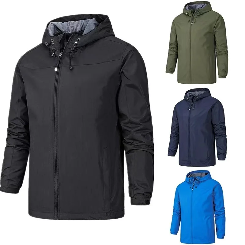 

Men's new outdoor windproof and waterproof four-season mountaineering jacket men's thin spring and autumn single-layer jacket