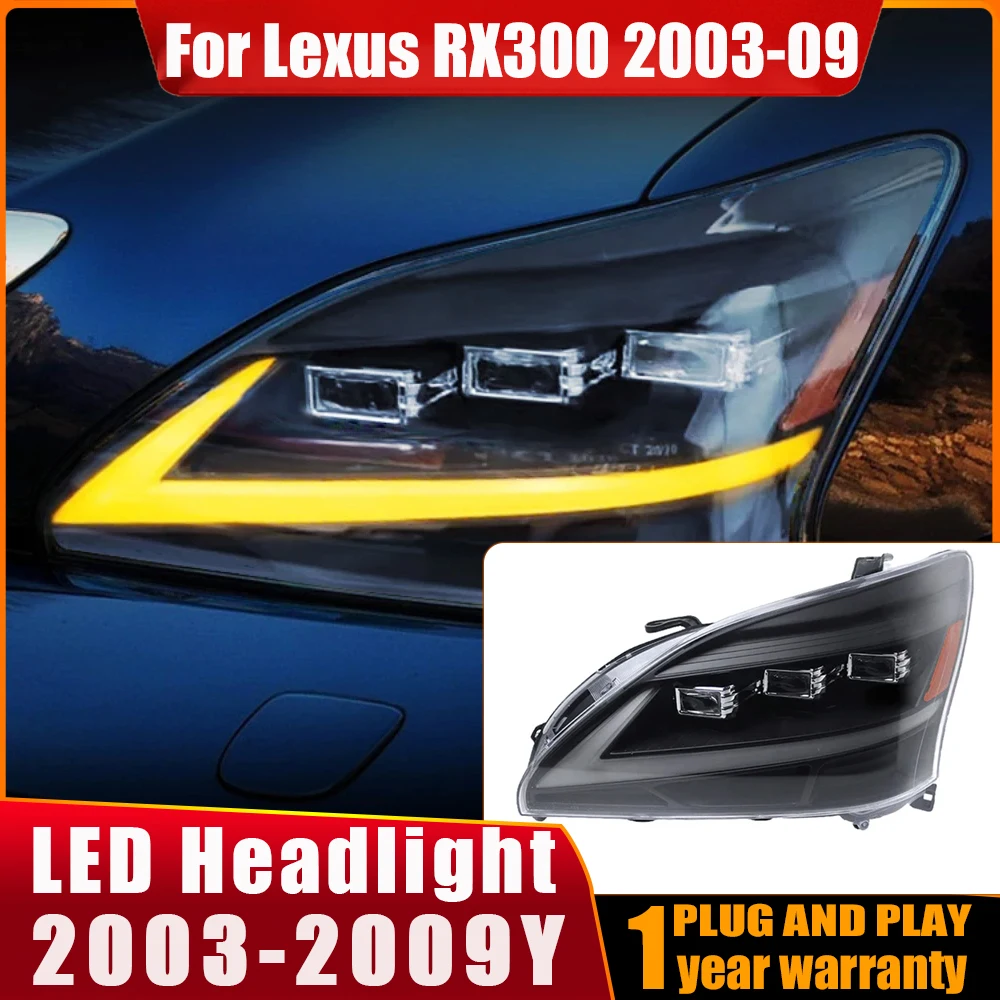 

Car Lights For Lexus RX300 Headlight 2003-2009 RX350 LED Head Lights DRL Dynamic Turn Signal Projector Lens Auto Accessories 2pc