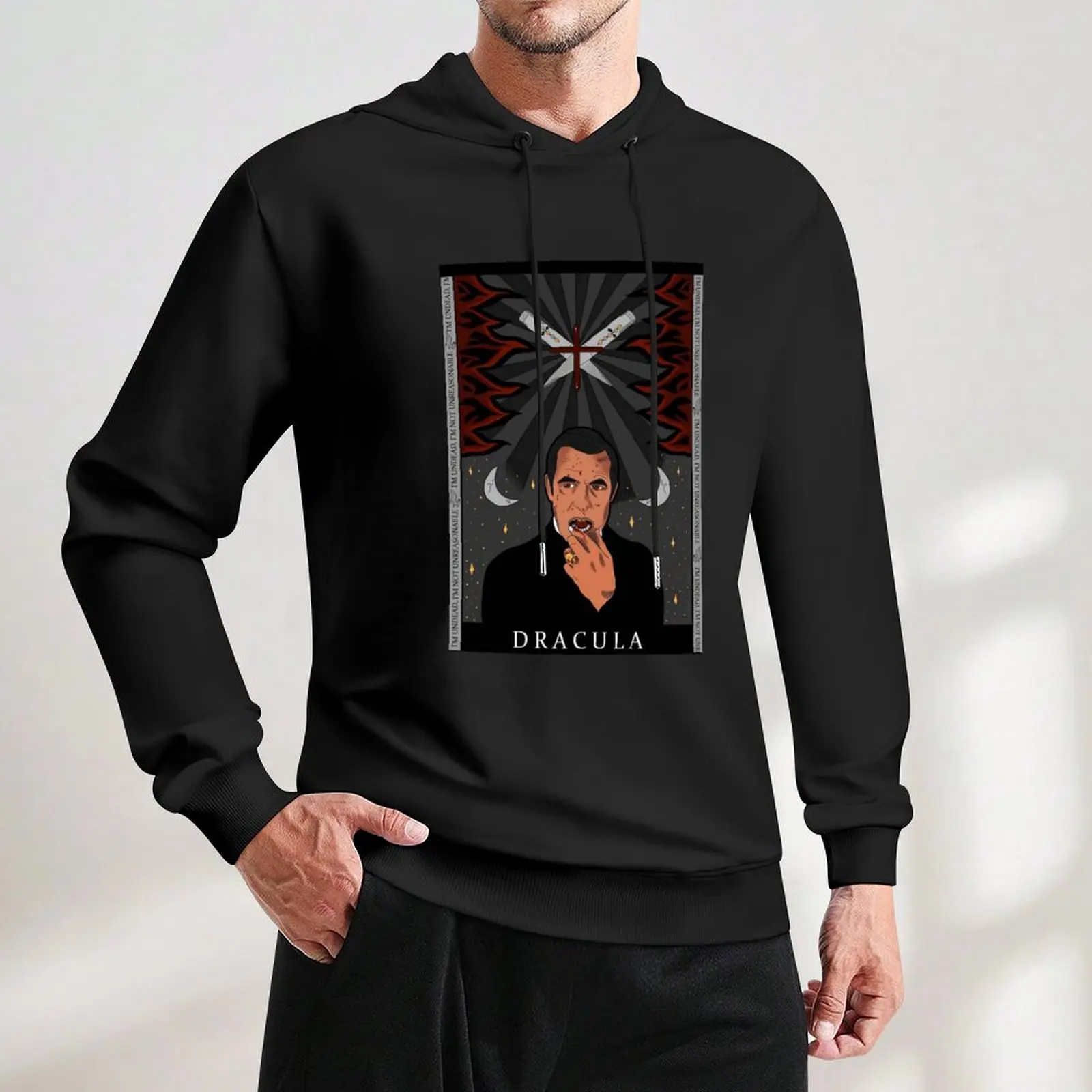 Pull à capuche Dracula Tarot Card pour hommes, vêtements de créateurs, vêtements d'anime, sweat à capuche d'automne