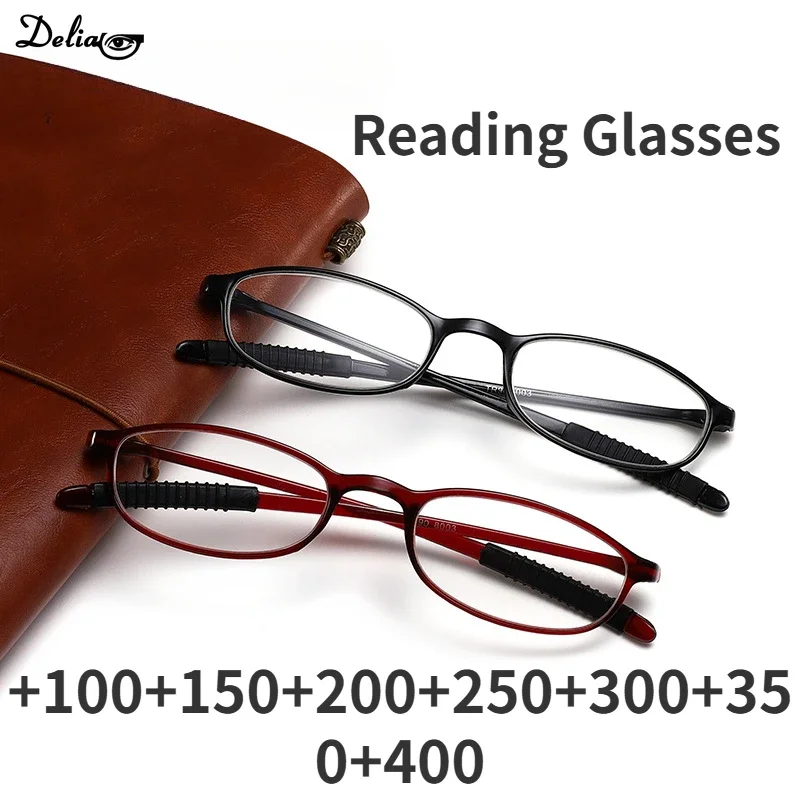 Ultralight Reading Glasses for Men and Women Middle-aged Elderly Fashion Portable Small Frame Round Eyewear +1.0 To +4.0