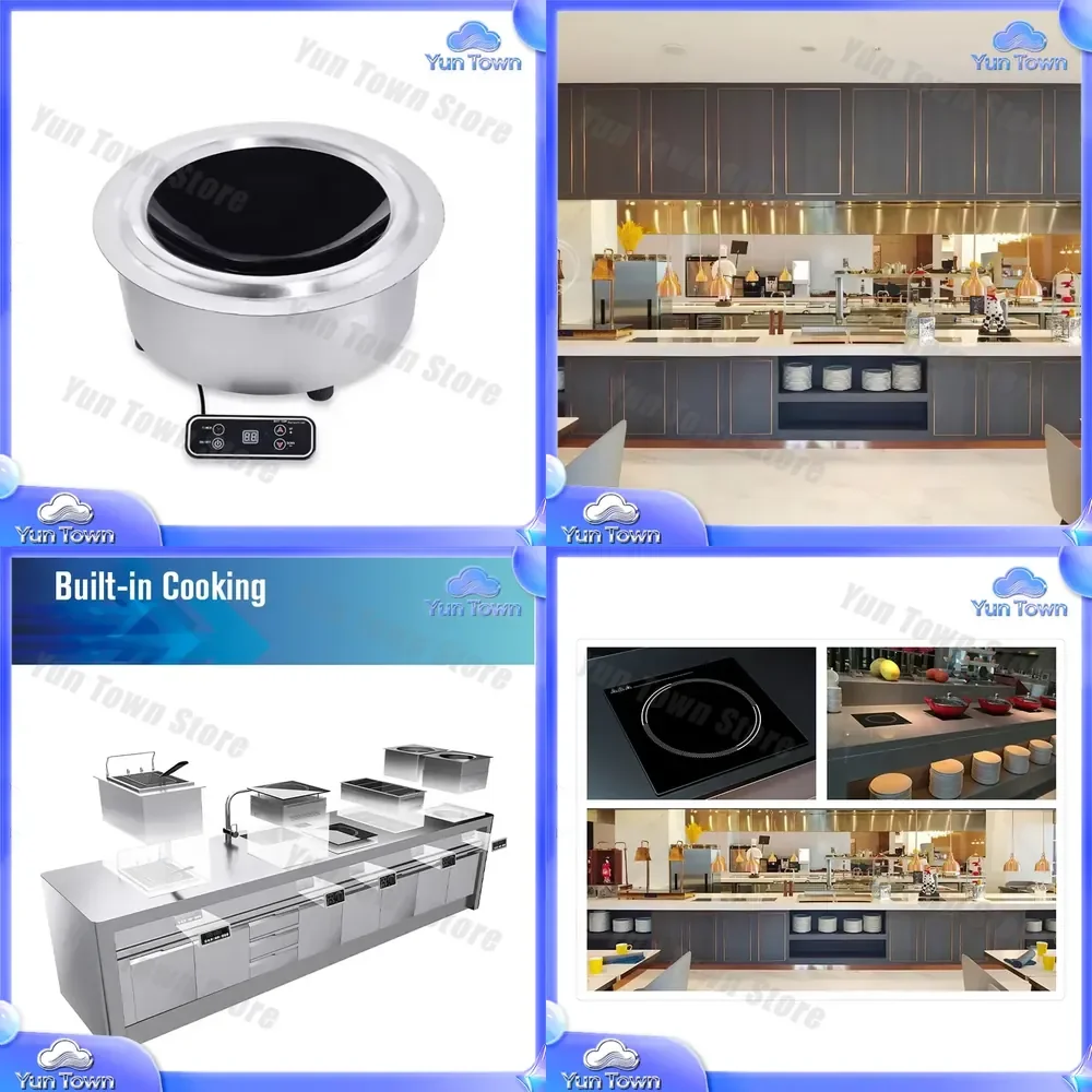 Built-in Electric Stove for Commercial Kitchen 5KW 220V High Power Fast Heating Cooking Appliance for Restaurant Cafe Bakery
