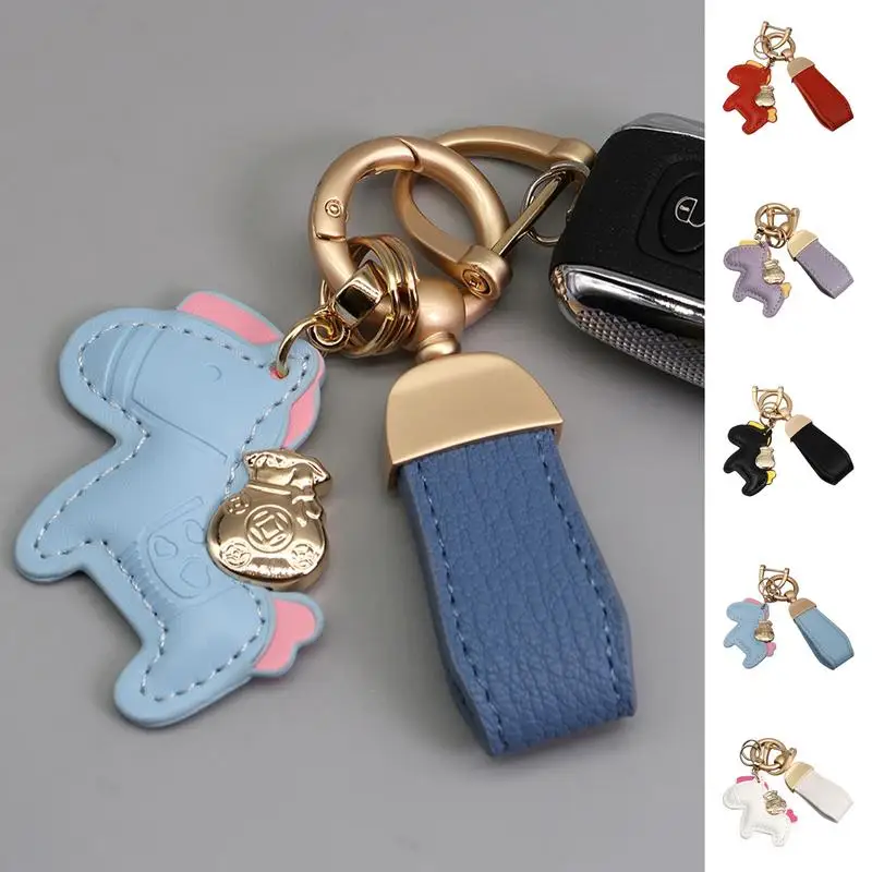 

PU Leather Horse Bag Charm Decoration Pendant PU Leather Key Chain Charm Exquisite Car Purse Bag Ornament Collection For