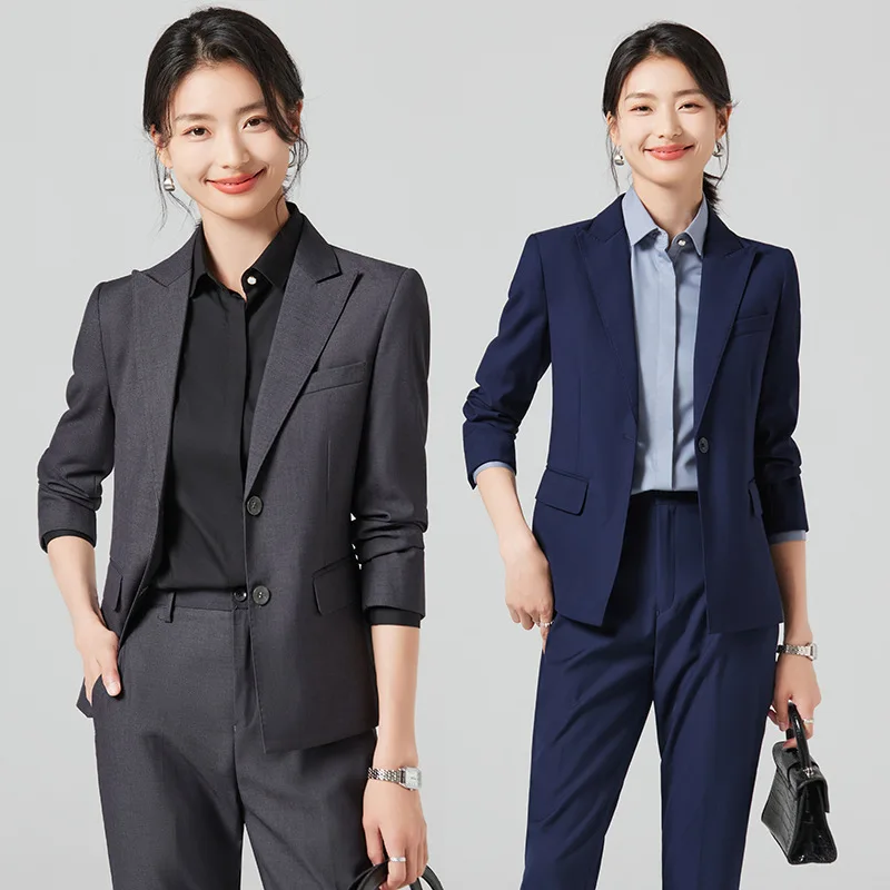 

Business Wear Female Suit Spring and Autumn Civil Servant Interview Formal Wear Bank Manager Workwear Suit Suit Work Clothes