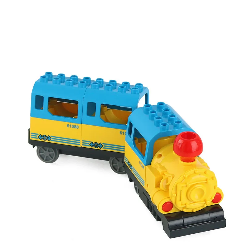 Electric Locomotive Train Toys Large Particles Building Blocks Compartment Accessories Compatible Children birthday Gift